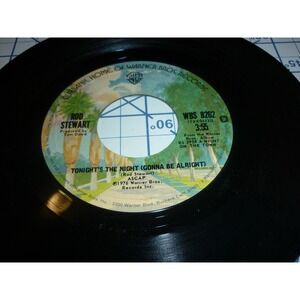 Rod Stewart Tonight's the Night Gonna Be Alright 45 RPM Vinyl 7" WBS 8262 1976